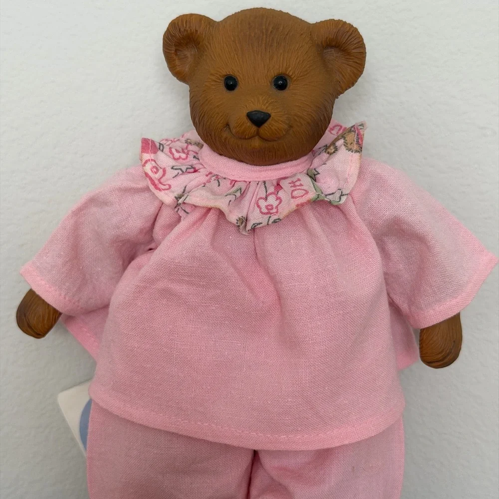 Adorable Heidi Ott Dreamkid Collectible Teddy Bear Pink Outfit Weighted Toy